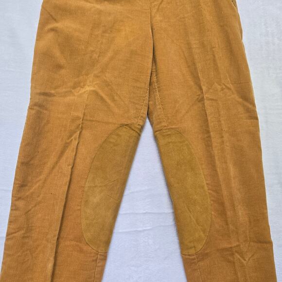 Renny Womens Vtg 90s Y2K Equestrian High Waist Corduroy Leather Riding Pants 8 - Picture 5 of 12